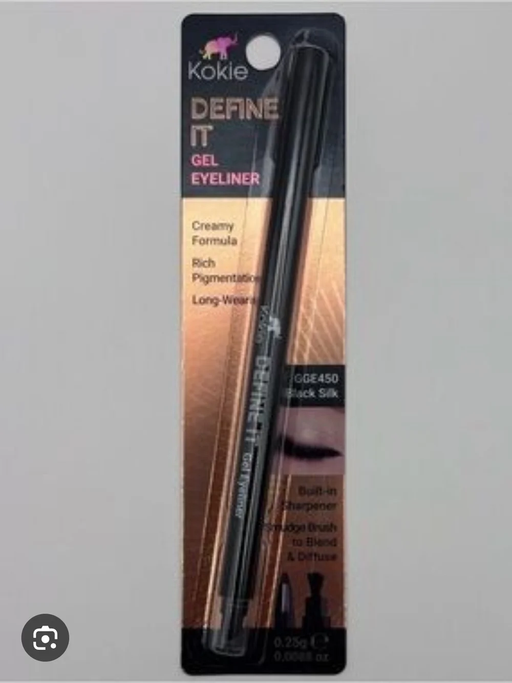 Kokie Define It Gel Eyeliner in Black Silk (GGE450) 0.0088oz BNIB
